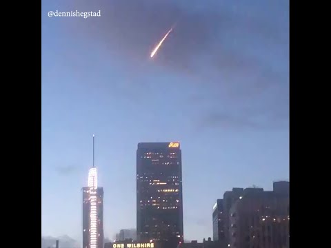 Stunt sends meteor-like streak through sky