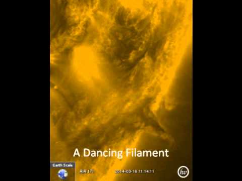 Sun Filament Eruption and Dancing