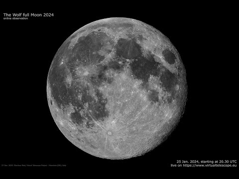 The Wolf Full Moon 2024: online observation – 25 Jan. 2024