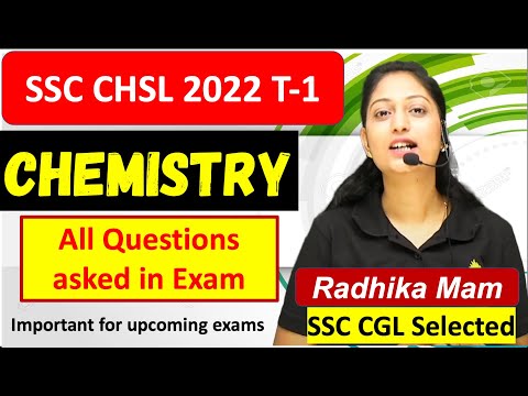 SSC CHSL 2023-2024 Tier-1 All Chemistry Questions asked in Exam| General Science by Radhika mam