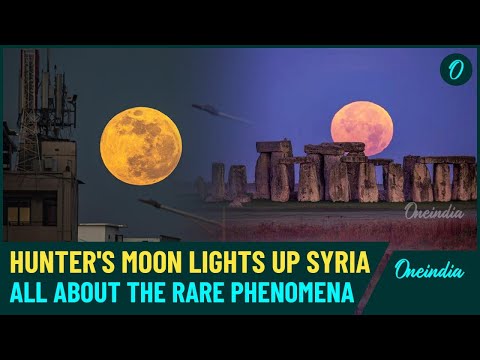 Hunter&#039;s Supermoon Illuminates Syria: Witness a Celestial Spectacle with Comet and Meteor Shower