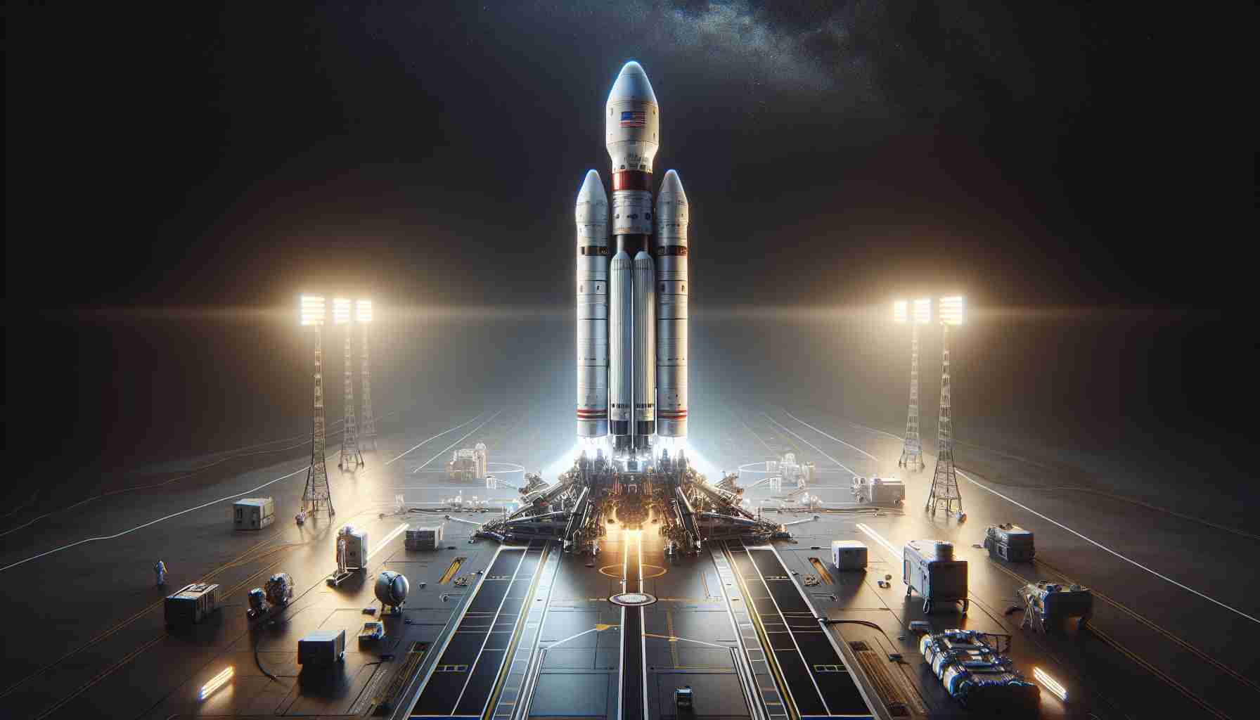 Highly detailed and realistic depiction of a next-generation spacecraft which has successfully passed its certification process. The rocket is situated on a launch pad, bathed in soft light. Around it, there are various technical devices and equipment necessary for space journeys. It exudes a sense of achievement and readiness for the impending expedition to uncharted territories of the universe.