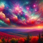 Generate a High-Definition realistic image showcasing an ethereal spectacle in the vibrant sky of New Hampshire. It should depict an atmospheric phenomenon that has a dreamlike quality, against the backdrop of the lush and multifaceted natural landscape of New Hampshire. Include rich colours and intricate patterns in the sky.