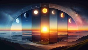 Generate a high-definition, realistic image showcasing the cycle of the sun, from dawn to dusk. Visualize the changes in the sky's color palette as the sun travels across the horizon, illuminating the earth during the day, and setting gracefully, welcoming the night. Display different elements that represent various stages of a day: the morning mist, bright afternoon sunlight, warm evening glow, and the quiet serenity of twilight.