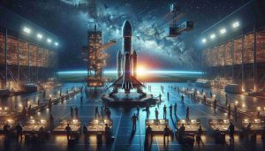 A high-definition, realistic image showcasing the concept of revolutionizing space transportation: A new era of exploration. The scene features an innovative spacecraft ready to launch from a futuristic spaceport. The sky is adorned with distant twinkling stars and the vast infinity of the cosmos. Engineers of diverse descents and genders can be seen in the foreground, working in unison, showing the multicultural, inclusive essence of space exploration. The energy and the futuristic technological environment exude a powerful sense of possibility, adventure, and the profound magnitude of human ambition.