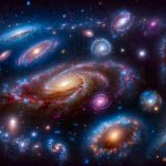 Develop a hyper-realistic, high-definition image depicting the unique splendor of ancient galaxies. Include several old galaxies scattered across the dark cosmos. These galaxies should be of various shapes- elliptical, spiral, and irregular. Each galaxy should feature a vibrant center and be glowing with radiant starlight. The color palette is dynamic: cool blues, warm pinks, luminous yellows and vibrant purples are scattered throughout to show the diverse composition of these celestial bodies. The image captures the expansive scope and mesmerizing beauty of the universe, while evoking the mysterious allure of the ancient cosmos that predates human existence.