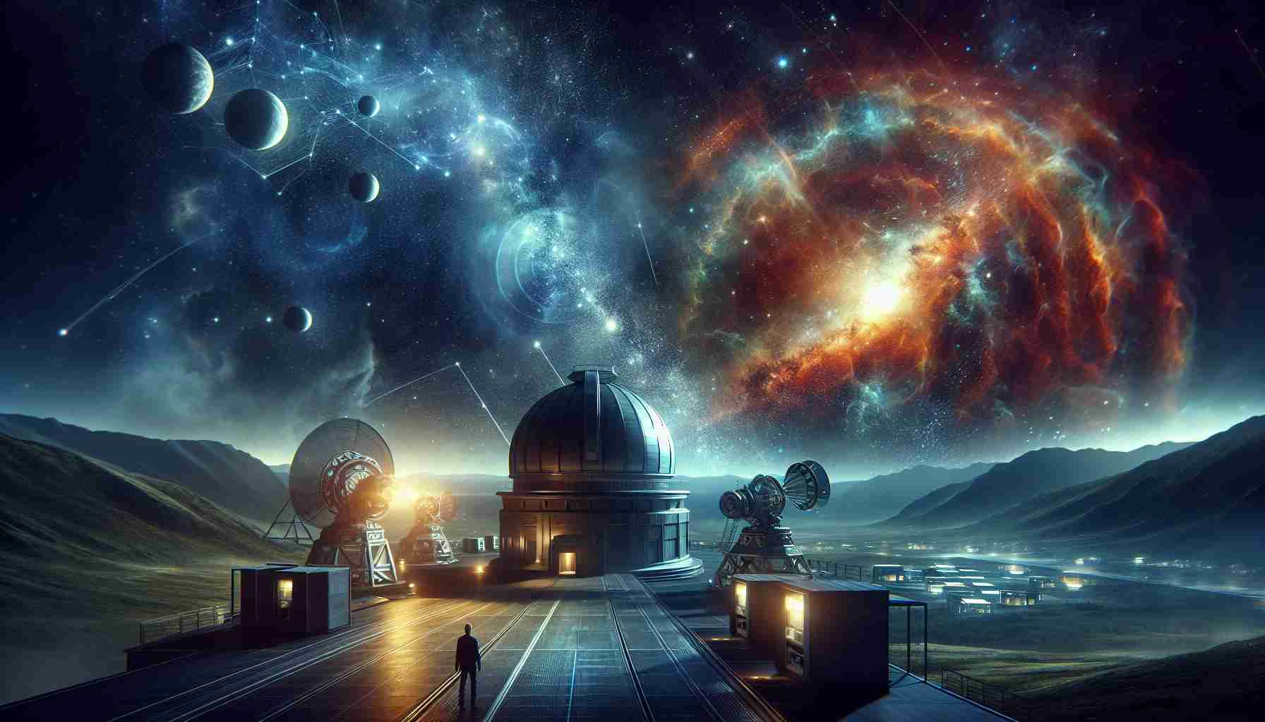 A high-definition realistic depiction of a groundbreaking discovery in the field of astronomy. This discovery uncovers the enigmatic aspects of various cosmic phenomena. Imagine the setting at an observatory with advanced technology witnessing the revelation. Emphasize the intrigue, wonder and complexity associated with space exploration.