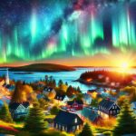 Generate a high-definition, realistic image of viewers in New England having the opportunity to witness the enchanting Northern Lights. Picture the scene set against the backdrop of the star-spangled sky, where the idyllic surroundings of New England blend harmoniously with the iridescent glow of the Northern Lights dancing above. The spectators could be a diverse group of men and women of various descents, each of them reflecting the awe-inspiring spectacle in their eyes.