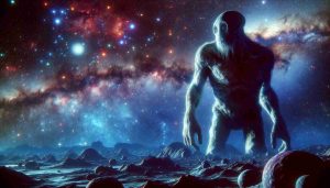 A realistic, high definition representation of a scene showcasing the discovery of gigantic celestial beings in outer space. The massive figures have distinct, unique features that sets them apart from anything known so far, pushing the boundaries of current astronomical theories. The scene should vividly depict the awe-inspiring magnitude and mystery posed by these celestial giants against a cosmic backdrop filled with stars, galaxies, nebulae, and other cosmic phenomena.