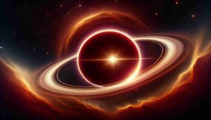 Generate a realistic high-definition image featuring an astronomical phenomenon: a mysterious, glowing ring of fire around the star Vega.