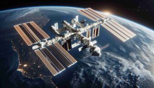 HD depiction of the International Space Station showing signs of wear and tear in low earth orbit showcasing its years of service. Interject this with an illustration of a bold move by Axiom, a private space company, initiating a profound shift in space exploration. This could represent a new module being added to the ISS, a new spacecraft docked with the ISS, or a depiction of new technologies impacting the future of the station.