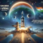 Realistic high-definition image representing the concept of India reaching for the stars. Depict a metaphorical scene reflecting groundbreaking space exploration efforts, featuring a rocket poised to launch with a stunning starry background. Include textual elements that read: 'Can India Conquer the Stars? Groundbreaking Docking Experiment Just Days Away!'