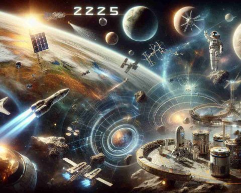 A high-definition, realistic depiction of the year 2025 envisioning key breakthroughs in space exploration. The image includes an array of exciting missions symbolic of the advancements made during this time that must not be missed. Perhaps, crafts launching into the cosmos, astronauts conducting research in otherworldly environments, far-off celestial bodies being explored, and a well-advanced space station, all offering a glimpse into an optimistic future of space endeavors.