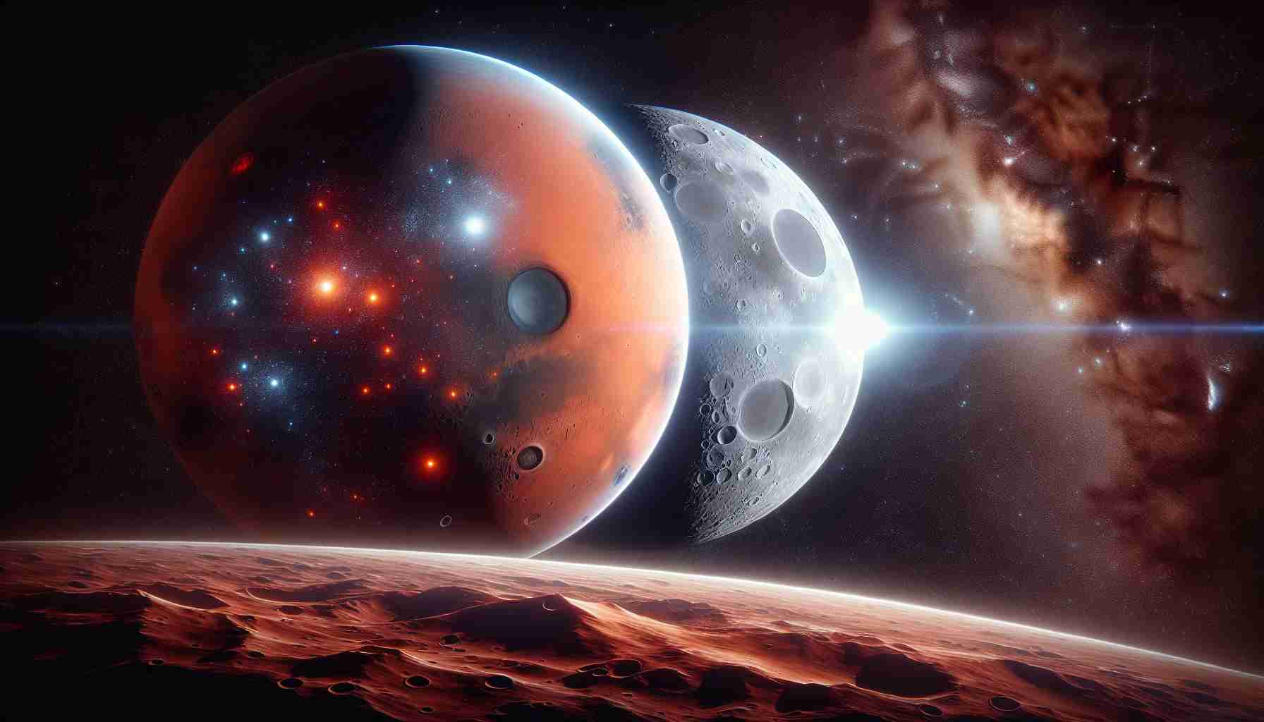 Red Planet Meets Silver Satellite. How Mars and the Moon Could Collaborate in Future Space Missions. 